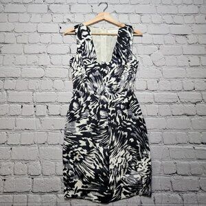 Adam Adam Lippes Silk Lined Black White Sleeveless Dress Size 0